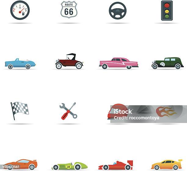 Icon Set Cars And Mechanics Color Stock Illustration - Download Image Now - Vintage Car, Illustration, Vector