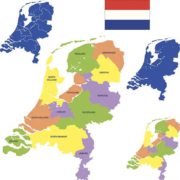 Vector illustration of Netherlands