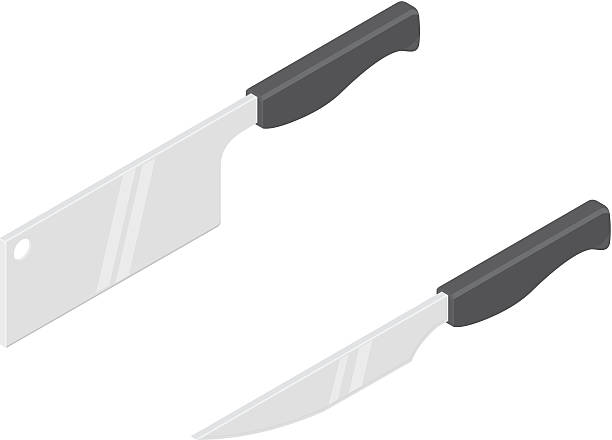 アイソメトリックナイフとクリーバます。 - knife edge点のイラスト素材／クリップアート素材／マンガ素材／アイコン素材