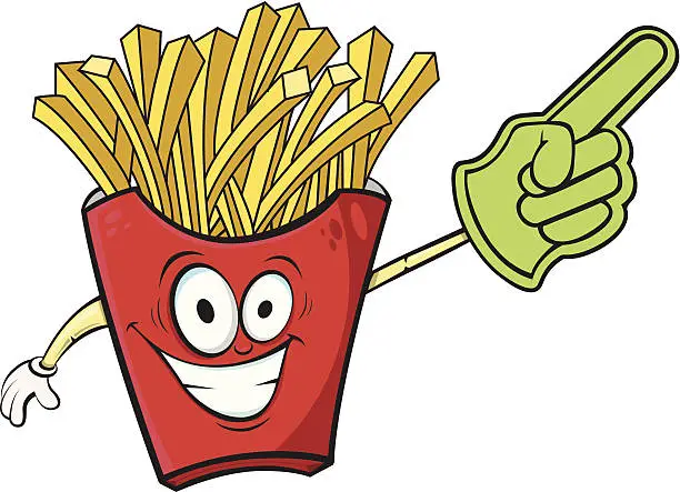 Vector illustration of French Fries Cartoon # 1