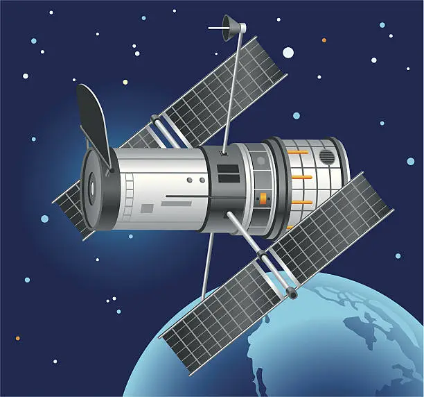 Vector illustration of Hubble Space Telescope