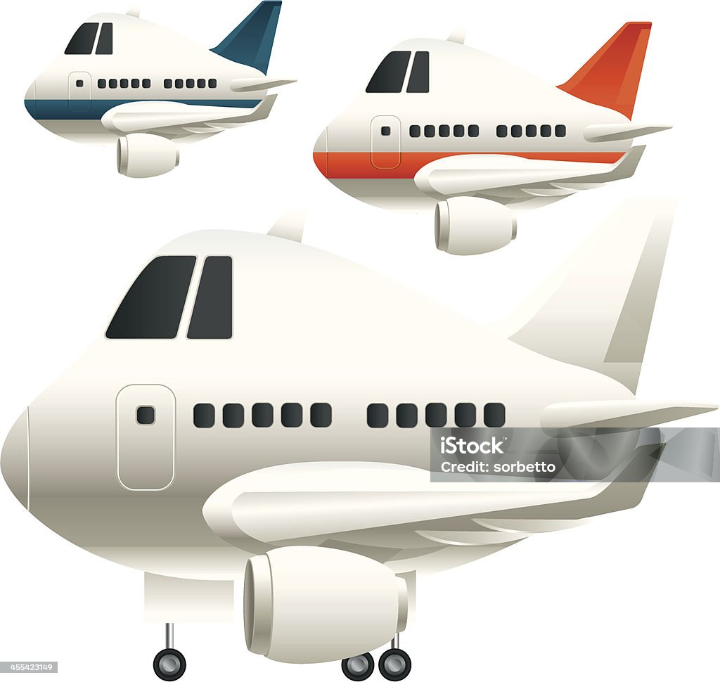 かわいいスタイルの航空機 - おもちゃのロイヤリティフリーベクトルアート