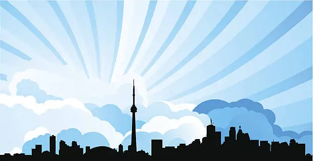 Vector illustration of Illustration of Toronto skyline