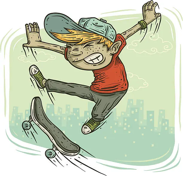 Vector illustration of Skater Boy
