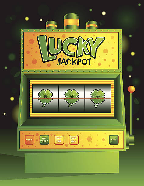 Lucky Slot Machine vector art illustration