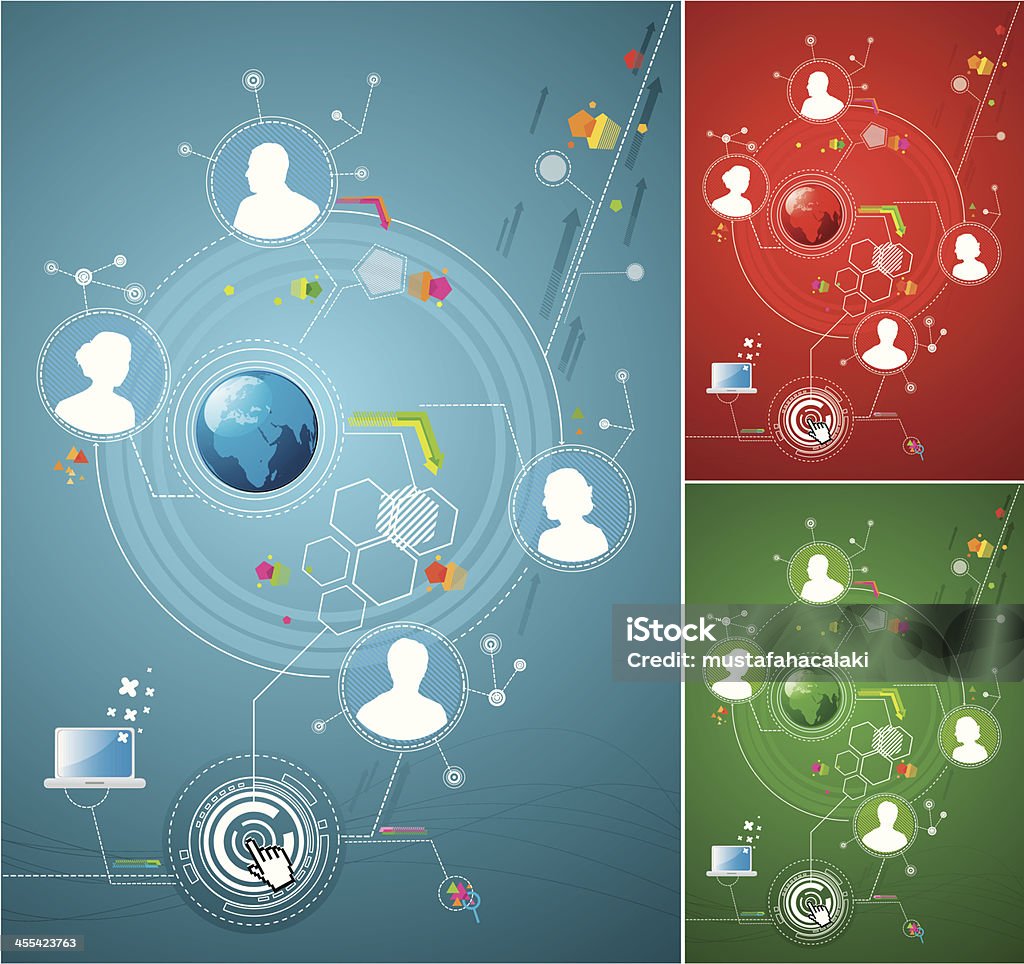 social networking Online - Lizenzfrei Abstrakt Vektorgrafik