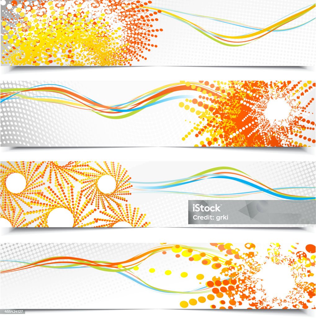 Banners Illustration of abstract halftone banners. Abstract stock vector