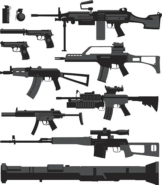 Vector illustration of War Weapons