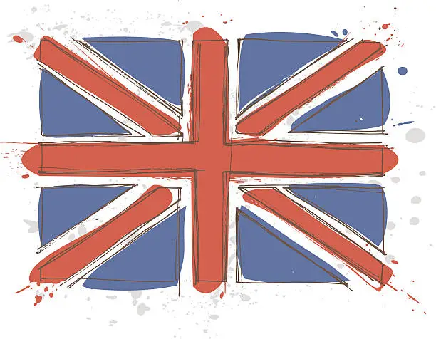 Vector illustration of Sketched Great Britain Flag