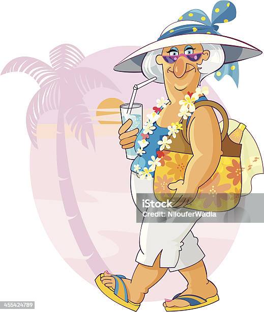 Ilustración de Senior De Vacaciones y más Vectores Libres de Derechos de Jubilación - Jubilación, Felicidad, Mujeres mayores
