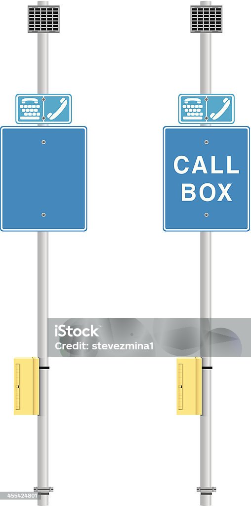 Road Side Call Box Communication stock vector