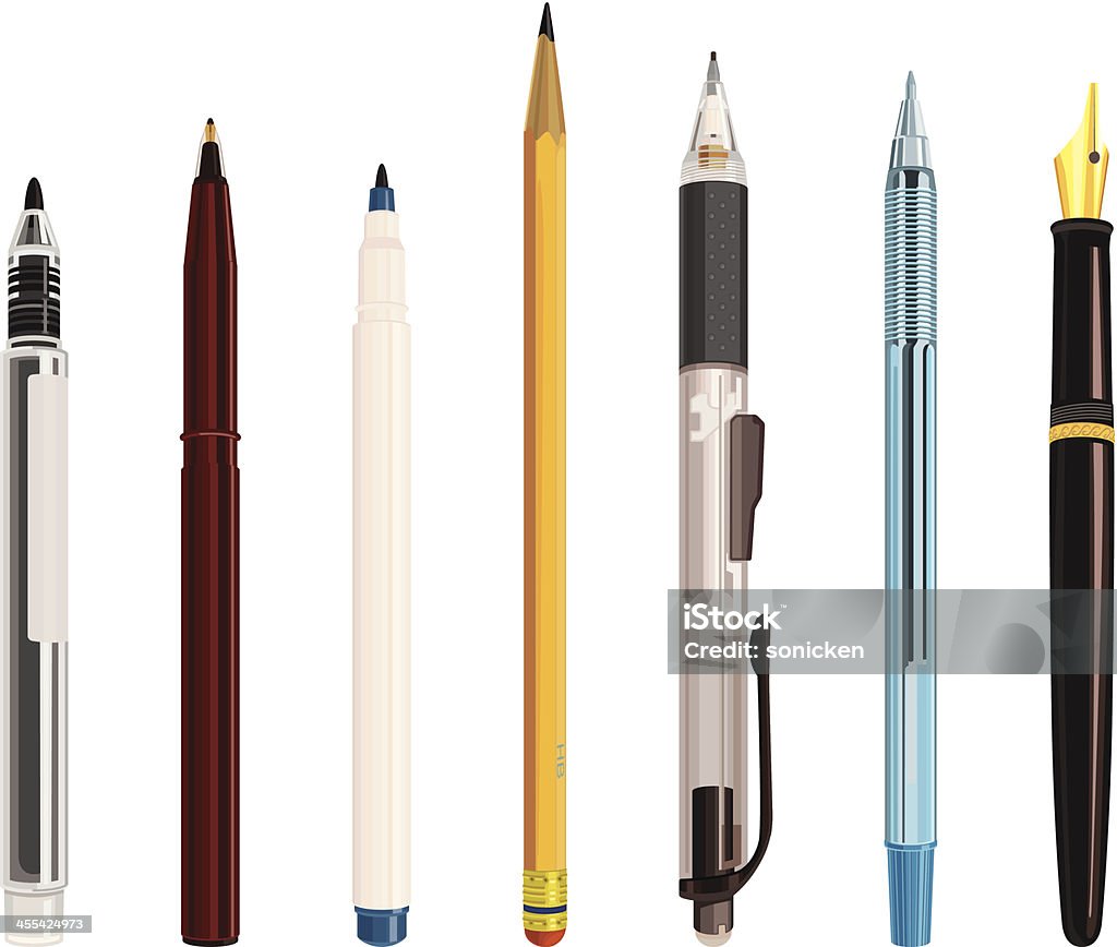 Письменные принадлежности - Векторная графика Ручка для письма роялти-фри