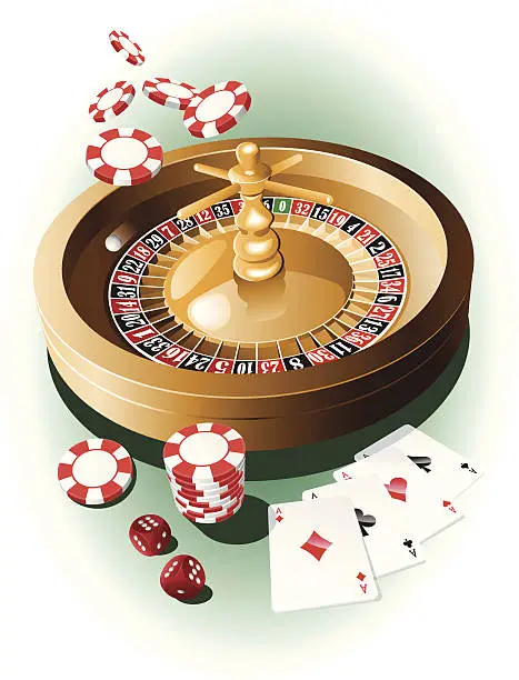 Vector illustration of roulette