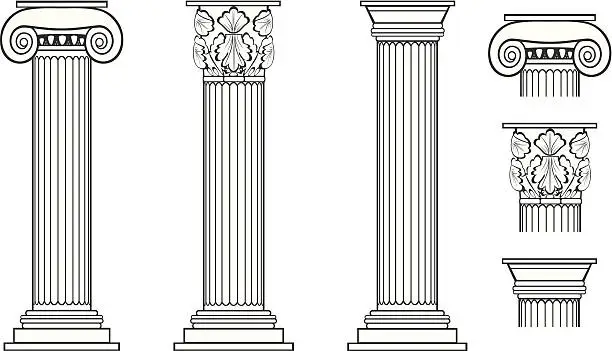 Vector illustration of Columns