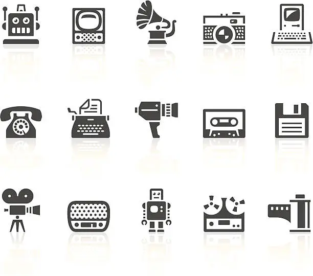 Vector illustration of Vintage icons