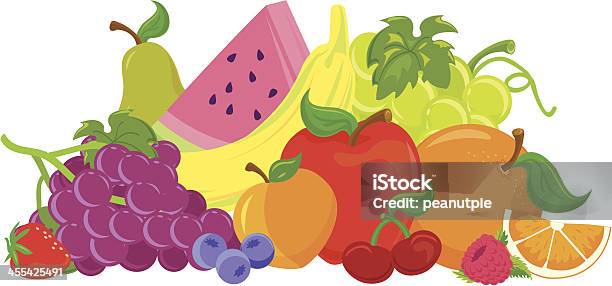 Gruppo Di Frutta - Immagini vettoriali stock e altre immagini di Albicocca - Albicocca, Alimentazione sana, Anguria