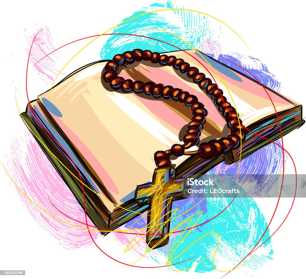 Holy Bible and Rosary Holy Bible and Rosary, all elements are in separate layers and grouped, please visit my portfolio for more options Rosary Beads stock vector