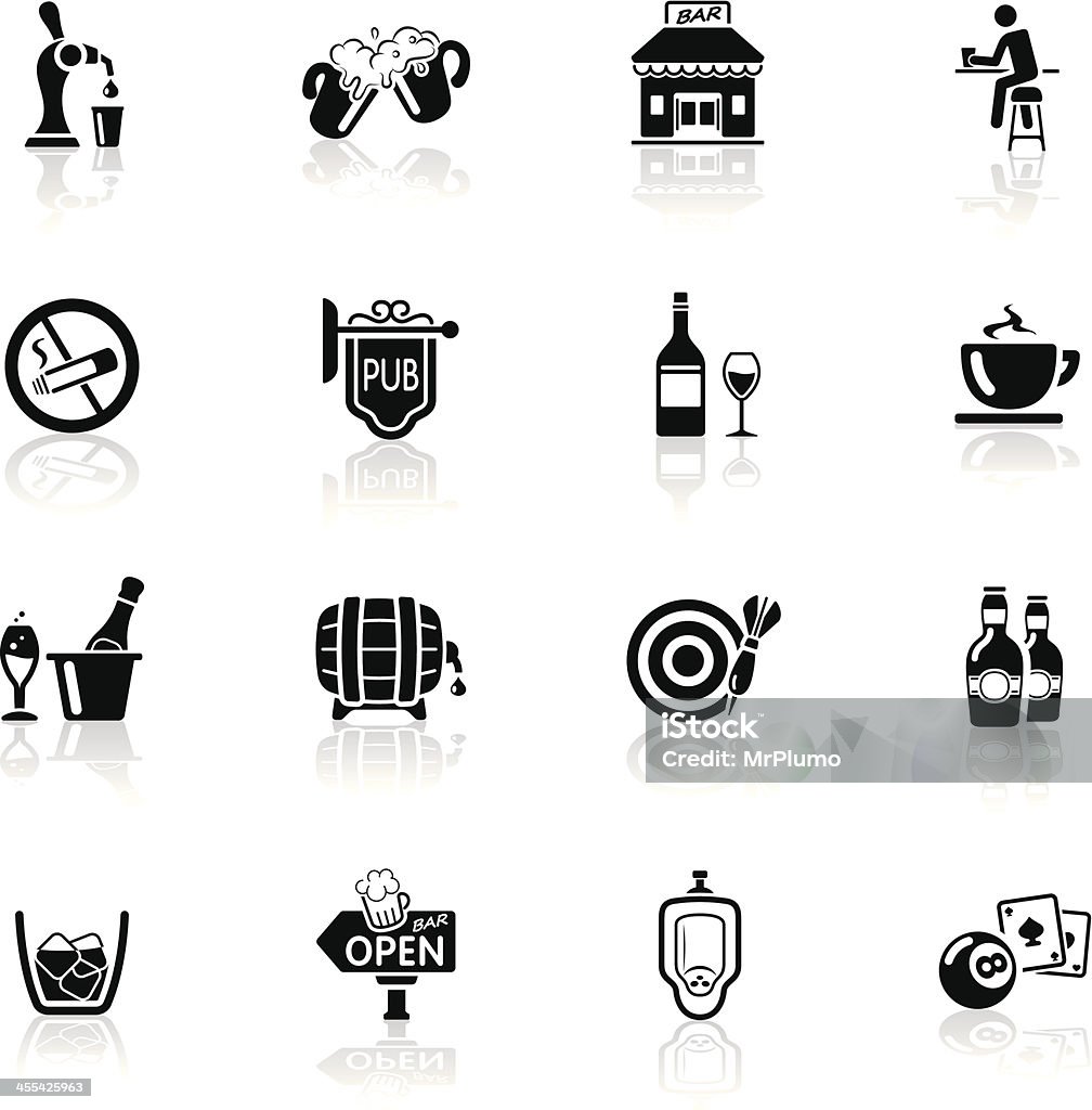 Black Series/a barra de ícones e de pub - Royalty-free Símbolo de ícone arte vetorial