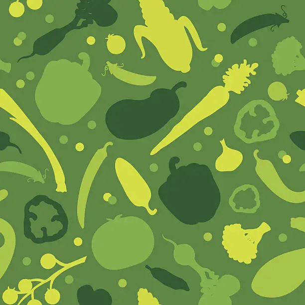 Vector illustration of Seamless Tonal Vegetable pattern