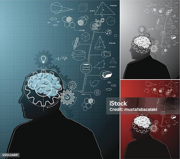 Math Brain Working Working Brain Stock Illustration - Download Image Now - Gear ...