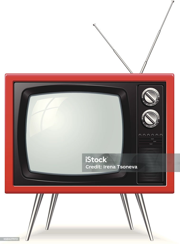Ретро TV - Векторная графика Телевизор роялти-фри