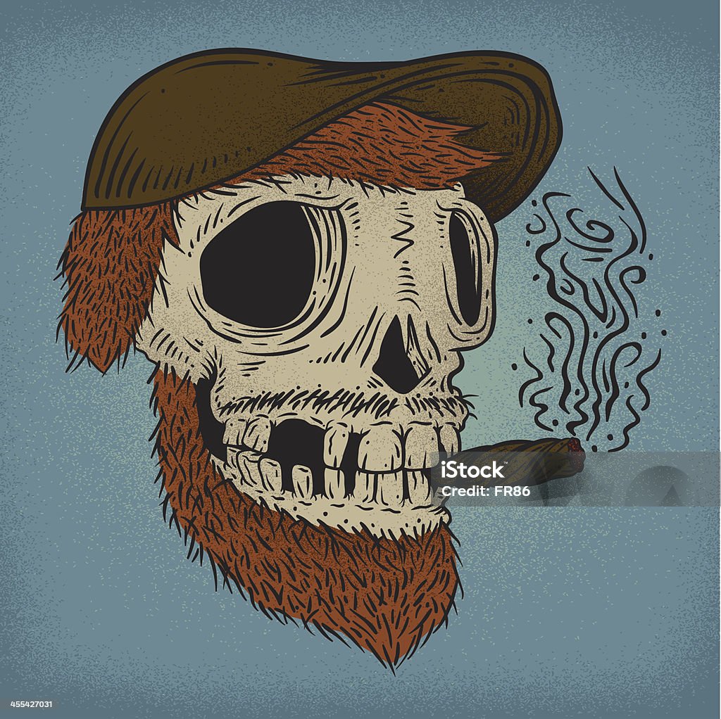 Crâne de cigares - clipart vectoriel de Fumer du tabac libre de droits