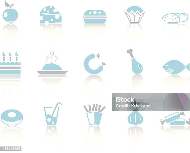 Bleu Repas Simples Vecteurs libres de droits et plus d'images vectorielles de Aliment - Aliment, Beignet, Bleu