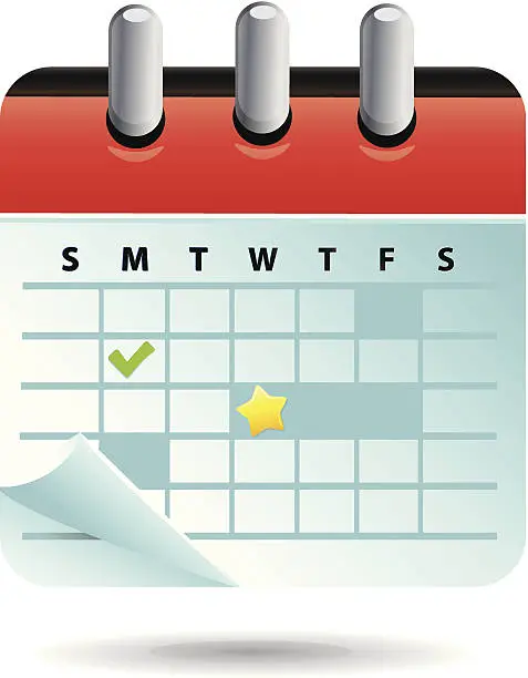 Vector illustration of Single Calender Icon