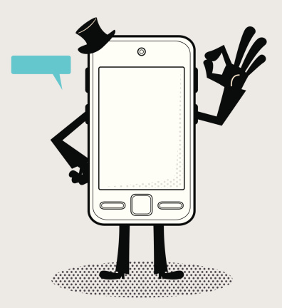 Vector illustration – Elegant Smart Phone Character.