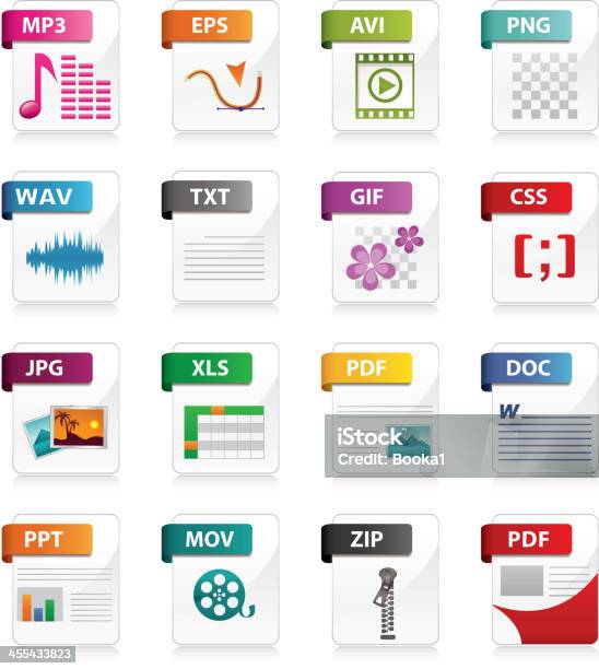 File Type Icons Stock Illustration - Download Image Now - Icon Symbol, File Folder, Spreadsheet