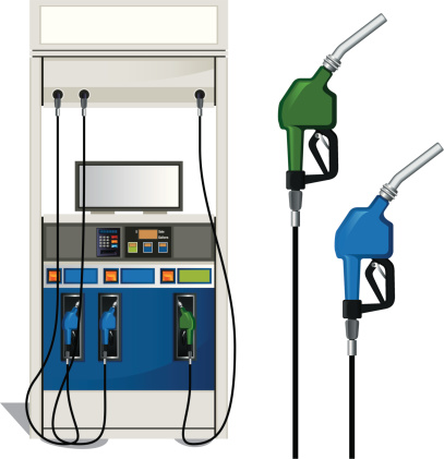 Gas Station and Fuel Pump. Zip contains AI, PDF and hi-res Jpeg.