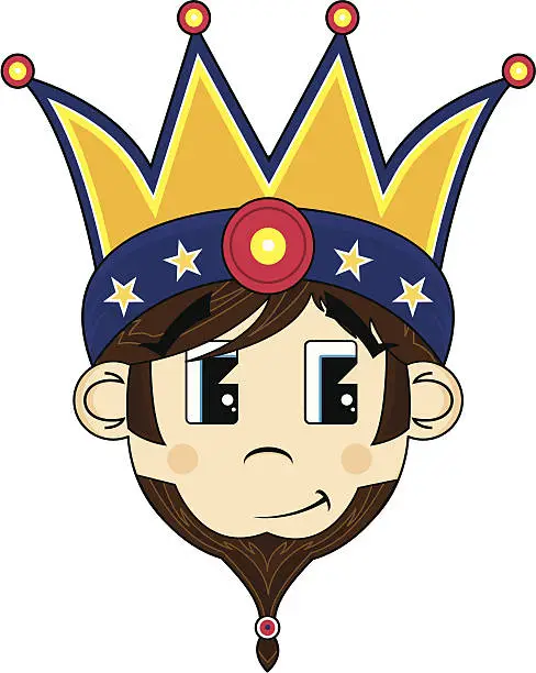 Vector illustration of Cute Royal King