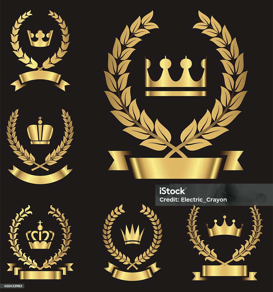 Gold Rinker Emblem Gold Heraldry Embleme Stock Vektor Art und mehr Bilder von Gold ...