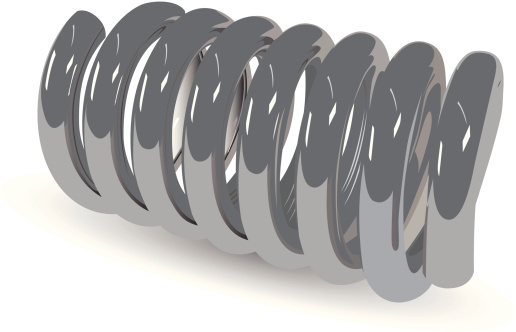 Spring Metal Bouncing Metal Spring Stock Illustration - Download Image Now - Coiled Spring ...