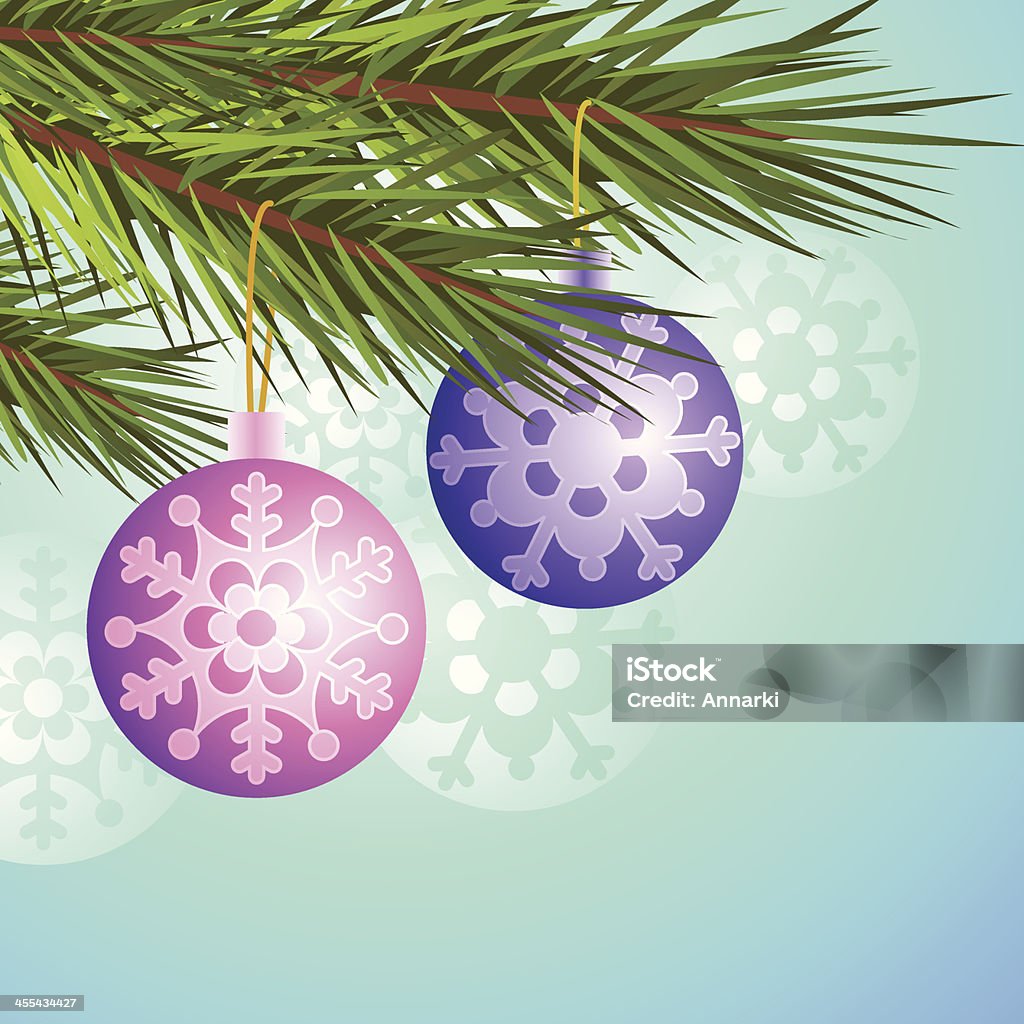 Christmas Baubles Vector illustration of christmas baubles hanging in a Christmas tree. Backgrounds stock vector