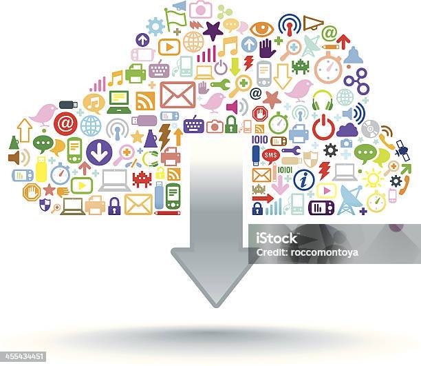 Télécharger Nuage Informatique Couleur Vecteurs libres de droits et plus d'images vectorielles de Donnée - Donnée, Affaires d'entreprise, Affaires internationales