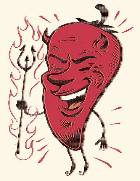 Vector illustration of Hot Pepper Sam
