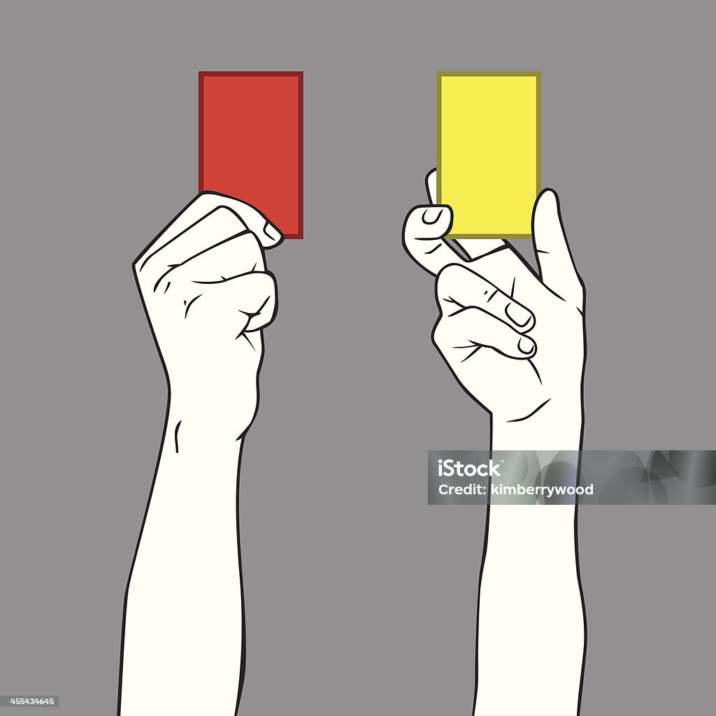 Yellow and Red Card - Royalty-free Gele kaart vectorkunst
