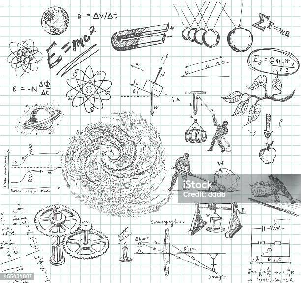 Ilustración de Physics Garabato y más Vectores Libres de Derechos de Dibujar - Dibujar, Matematicas, Física cuántica