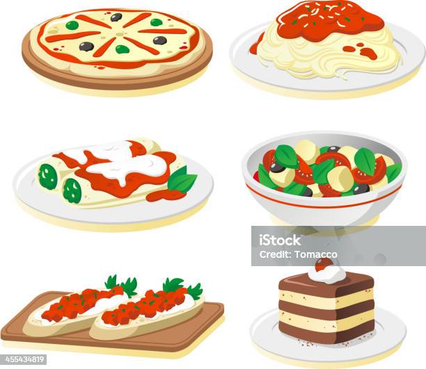Cuisine Italienne Vecteurs libres de droits et plus d'images vectorielles de Dessert - Dessert, Pizza, Assiette