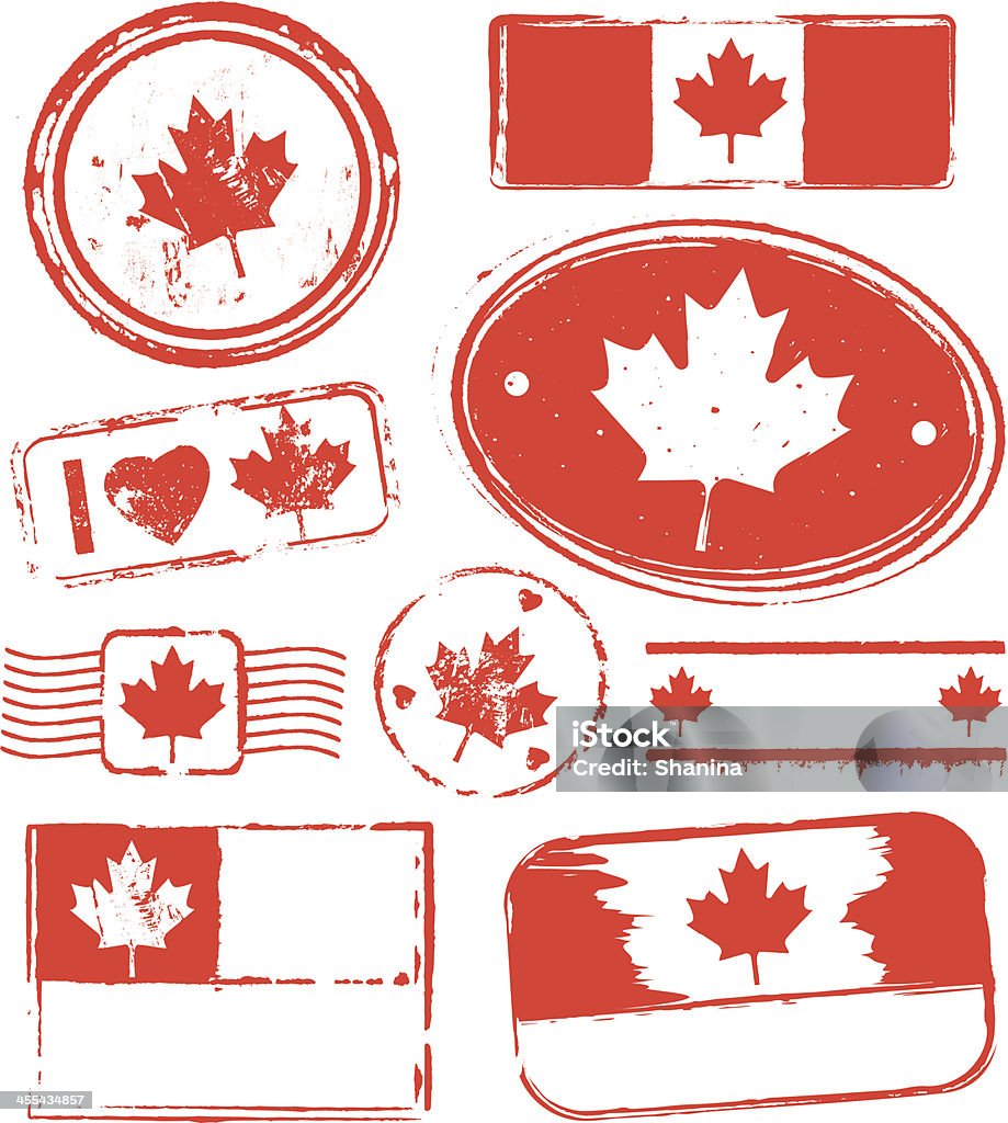 Canada tampons en caoutchouc - clipart vectoriel de Canada libre de droits