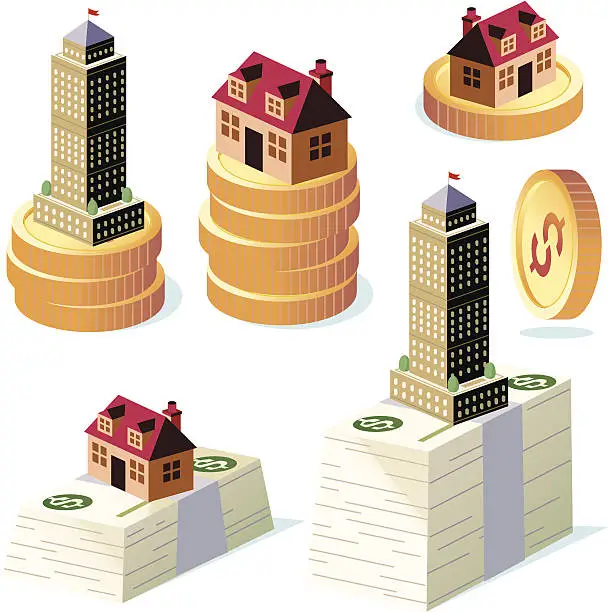 Vector illustration of Property prices