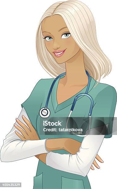 Healthcare Worker Stock Illustration - Download Image Now - Adult, Adults Only, Beautiful Woman