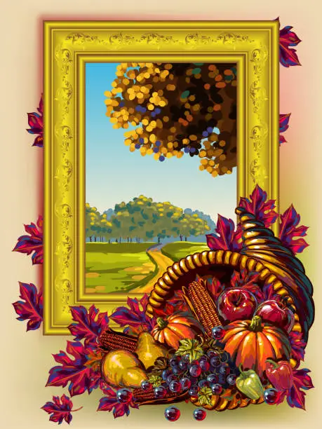 Vector illustration of Beautiful Thanksgiving Background