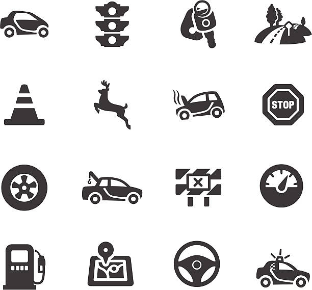 ilustrações, clipart, desenhos animados e ícones de símbolos de direção - tow truck car computer icon auto accidents