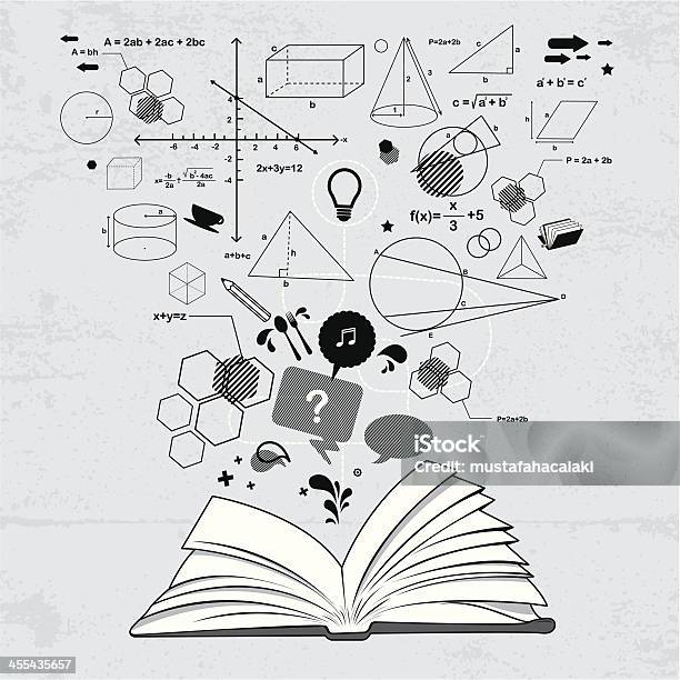 Book Of 솔루션 수학 기호에 대한 스톡 벡터 아트 및 기타 이미지 - 수학 기호, 수학, 수학 공식