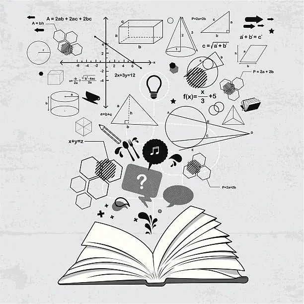 Vector illustration of Book of solutions