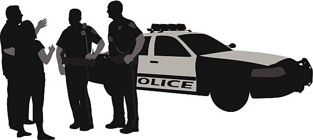 call police! vector silhouette - 警察 插圖 幅插畫檔、美工  圖案、卡通及圖標
