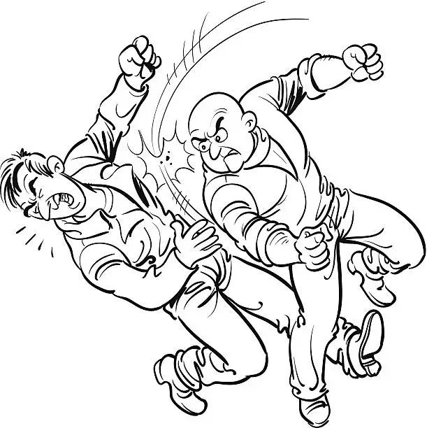 Vector illustration of Fights