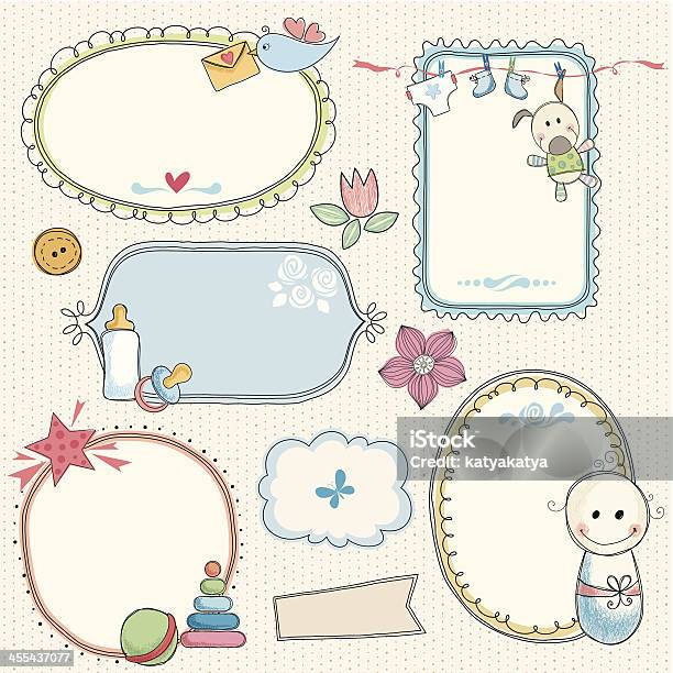 Sweet Baby Frames Stock Illustration - Download Image Now - Border - Frame, Diaper, Cute